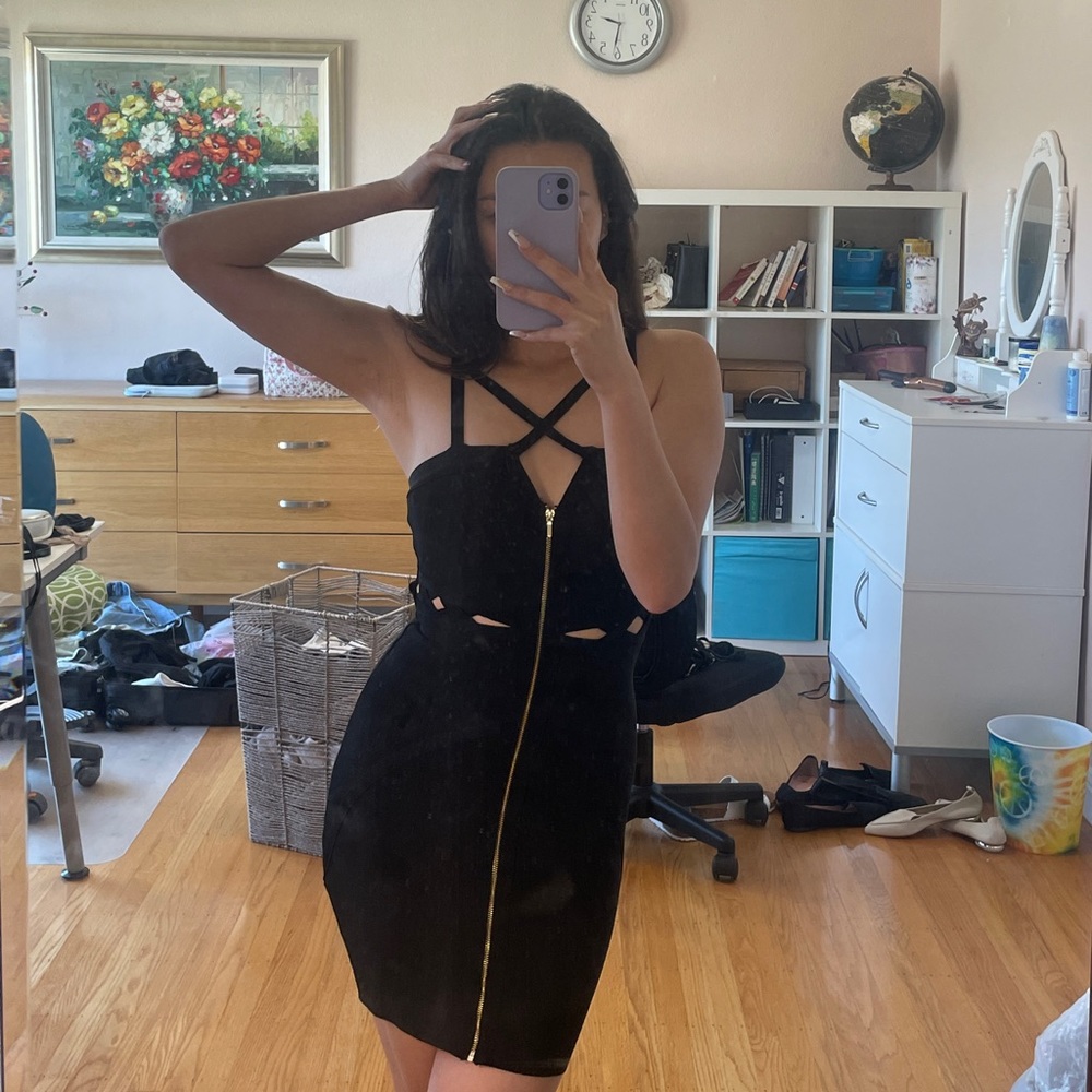 BEBE black tight dress